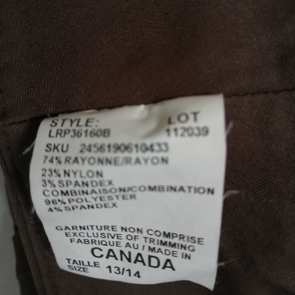 Y2K Le Chateau Brown Pants - Picture 5 of 5